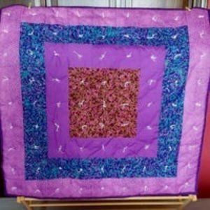 Shades of purple quilt 39 inches square